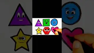 Learn SHAPES and COLORS. Easy Drawing for Kids and Toddlers. Учим фигуры и цвета.