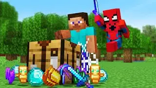 Minecraft Hunger Games, But I'm Spiderman!