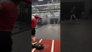 Catching a pitcher throwing 99mph! #baseball #mlb #athlete #ytshorts #shorts