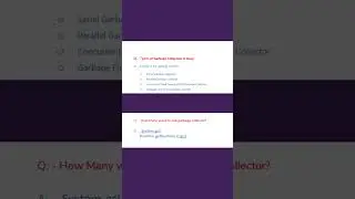 Java Interview Questions - Garbage Collection #coding #javacodinginterviewquestions #javalanguage