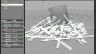 rubble pile insert cylinder sphere