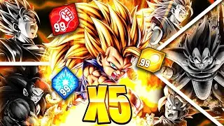 WHAT IS THIS POWER?! 5x BUFFED FULLY ARTS BOOSTED LF SSJ3 GT GOKU IS THE KING OF DAMAGE!