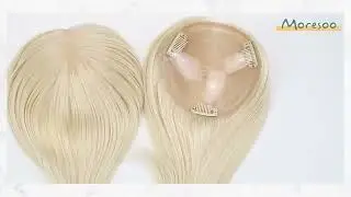 Moresoo 150% density Top brand mono base women's hair toppers for thinning hair 13 cm X 13cm