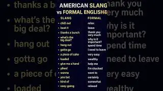 American Slang vs Formal English &ndash; Speak Like a Native! 😎