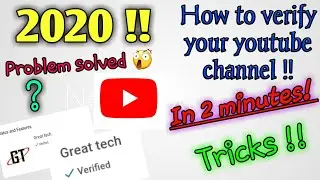 #tech #Tricks #youtubeverify How to verify youtube channel on android in hindi ||youtube channel ver