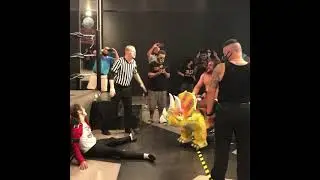 Marty The Moth hits Santana Jackson with a Triceratops