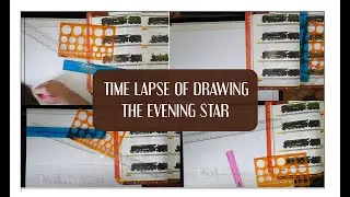 Drawing the Br Standard Class 9f 92220 Evening Star -  32x Timelapse