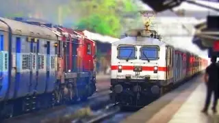 120 KMPH - MUMBAI RAJDHANI Meets ALCO Twins - SC-PBR Express !!
