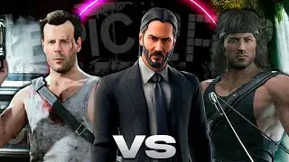 John Wick vs John Rambo vs John McClane. ERB as ERBF - FanMade
