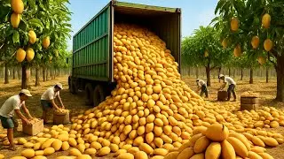 How To Grow Mango 🥭, Harvesting and Processing of Mangoes This Way ! 