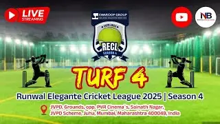 🔴 LIVE : TURF - 4 | Runwal Elegante Cricket League 2025 | Season 4 | Session 2