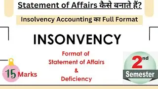 What is the format of a Statement of Affairs? | What is a Statement of Affairs |Insolvency Accounts|