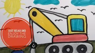 Relaxing Pencil Drawing of an Excavator | Satisfying Art Process