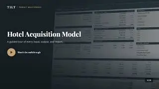 Real Estate Acquisition Hotel Model Walkthrough