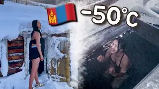 🇲🇳 -50도 모든 것이 얼어버리는 극한 추위 / ❄️눈 내리는 홉스골 호수 위에서 빙박 / 눈 덮인 산속 천연 온천 즐기기 / 말썰매 타기 / 몽골 홉스골 겨울여행 10일의 기록