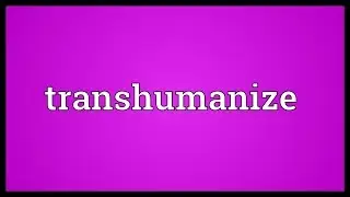 Transhumanize Meaning