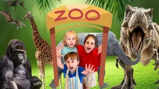 FOMOS AO ZOOLÓGICO E OS ANIMAIS ESTAVAM SOLTOS! 🦁🦖 As Crianças Encontraram DINOSSAUROS