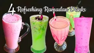 4 തരം Ramadan Refreshing Drinks / നോമ്പുതുറക്കാൻ പാലും ചൊവ്വരിയും ചേർത്തുള്ള വ്യത്യസ്ത തരം ഡ്രിങ്ക്