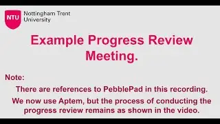 Example Progress Review