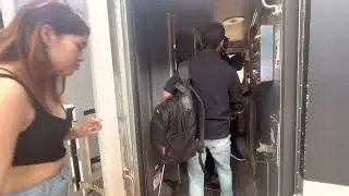 ￼ New Jersey transit train to Long branch entering Newark Penn Station