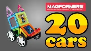 Magformers Intelligent Magnetic Construction Wow Set 20 cars + more
