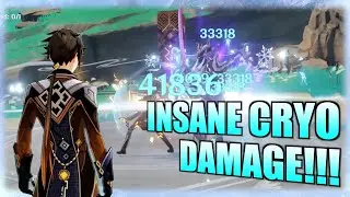 Cryo Zhongli: Insane Single Target Cryo Damage featuring C6 Shenhe