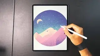 Digital Art with iPad Pro - Desert 🌙