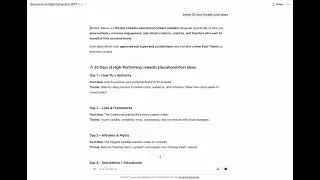 Post Idea Generator