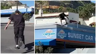 Gavin Kish insane halfcab into car wash bank 2021