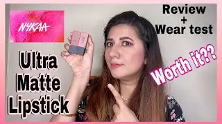 #Nykaaultramattelipstick NYKAA Ultra Matte Lipstick Swatches(2 Shades) Review + Wear test/Worth it??