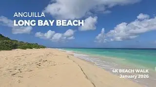 Anguilla, Long Bay Beach 4K Beach walk