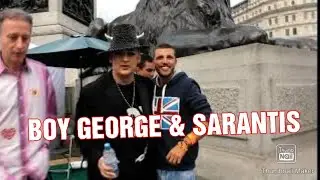 X17 EXCLUSIVE Sarantis Kremizakis feat Boy George in London - Trafalgar Square