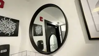 Black Round Mirror, 24 Inch Circle Mirrors for Bathroom, Matte Metal Framed - REVIEW