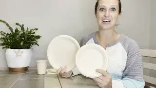 Review of 175 Pcs Compostable Paper Plates Set, Biodegradable Heavy-Duty Paper Plates with Napkins