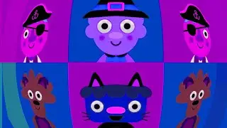 Noodle&Pals Trick or Treat Good Something to Eat Intro Logo Sponsored by: Klasky Csupo Inverted