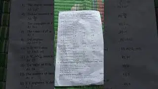 1st puc Maths Midterm exam question paper 2023