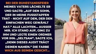 Bei der Ruhestandsfeier meines Vaters l&auml;chelte er und sagte: &bdquo;Auf den Sohn, der in meine Fu&szlig;stapf...