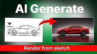 How to Generate Realistic render from sketch | Ai Generate Image from Sketch #aigenerated