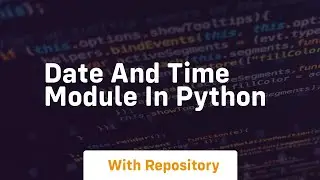 date and time module in python