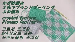 【かぎ針編み】２色でプランドプーリングよね編み Crochet 2colors Planned Pooling 크로셰 뜨개질 2색상으로뜨는 프란도폴링뜨개질