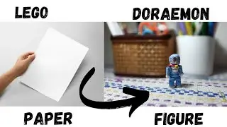 making lego Doraemon mini figure with paper#lego #diy #papercrafts 