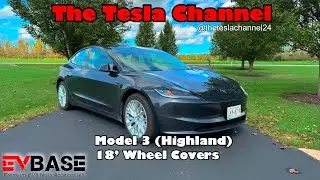 New EVBase Wheel Covers TRANSFORM Model 3 Highland! @evbase-official #model3highland  #tesla