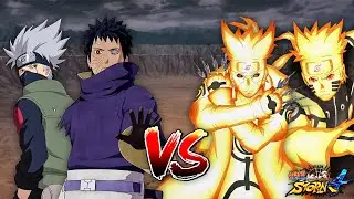 (NSUNS4) Minato Naruto vs Kakashi Obito