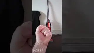 giving a vacuum cleaner the finger