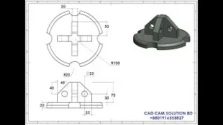 Как использовать 3D-круговой массив в SolidWorks 2025