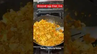 Quick Broccoli egg fried rice #shorts #cooking #food #viralrecipe #trending #easyrecipe #asmr