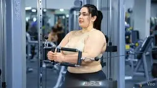Real Body Real Workout | Plus Size Woman Explains Cable Chest Fly Exercise#shortsfeed #exercise 