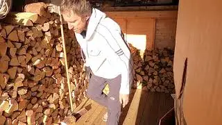 Wood stacking, autumn 2020.