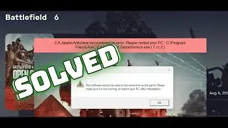 Battlefield 6 Open Beta | this software cannot be used at the same time