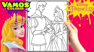 Colorindo Princesa Disney Aurora desenho infantil em Portugu&ecirc;s. #desenhoinfantil
